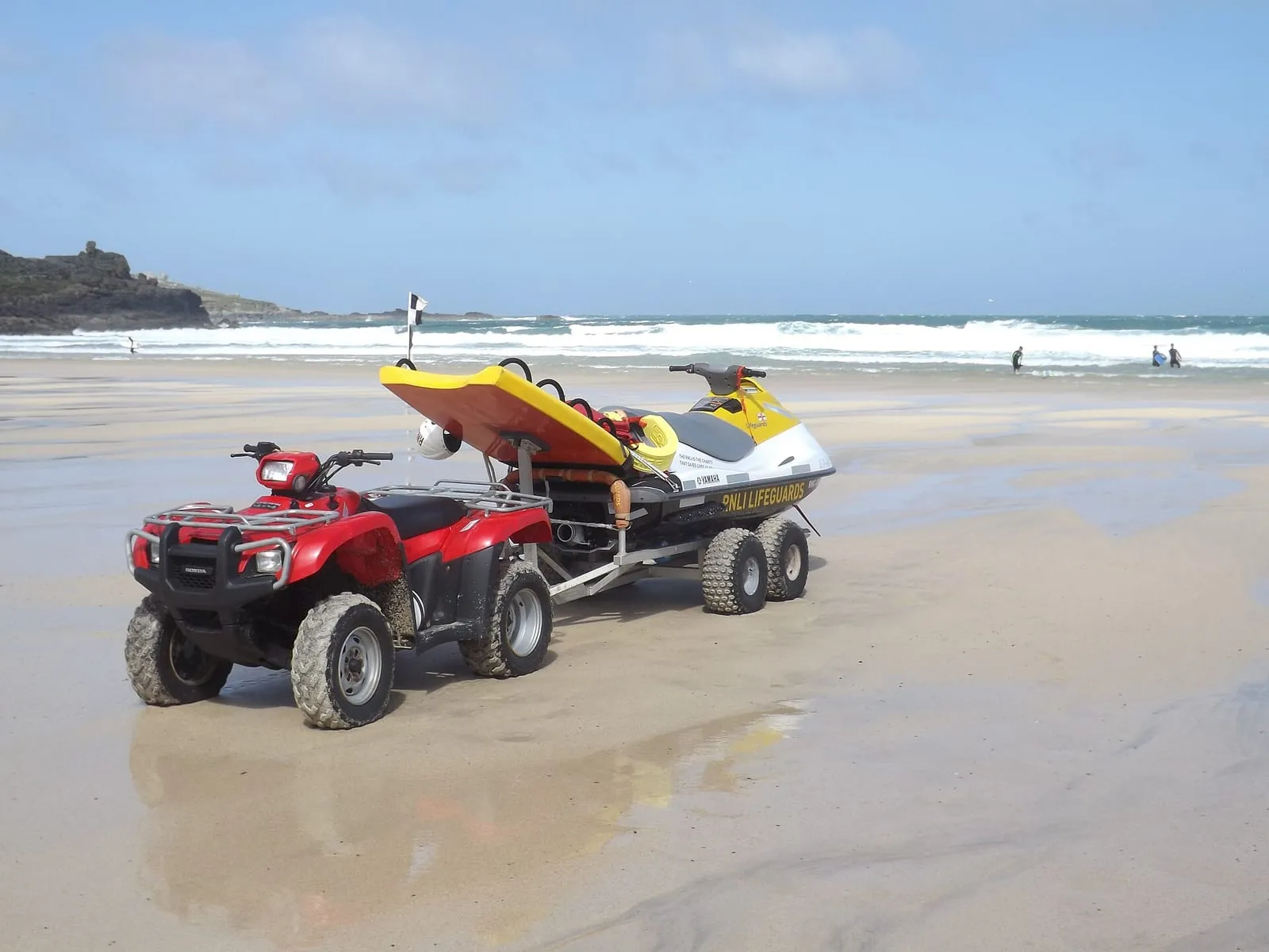 Real world photo for comparison: RNLI Lifeguard Quad Bike & Jet Ski.