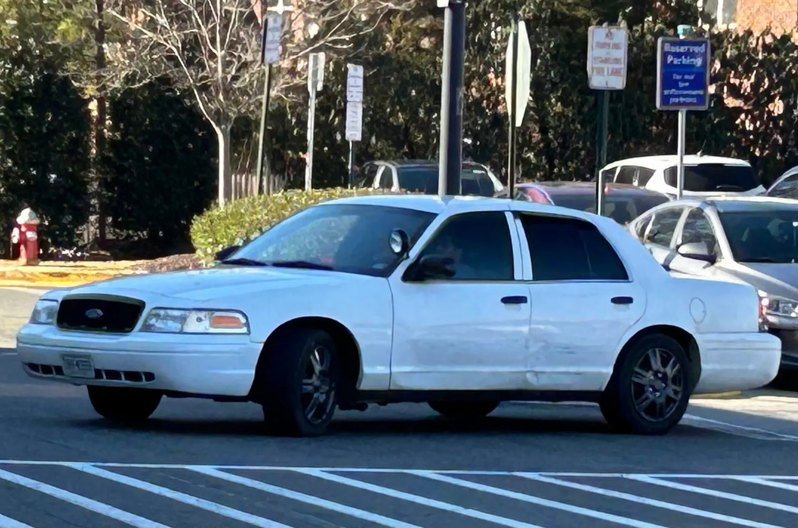 Real world photo for comparison: Ford Crown Victoria Police Interceptor as a daily driver in Alexandria, VA, 5 February 2024.